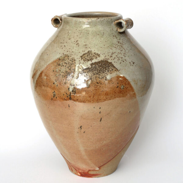 White vase with handles